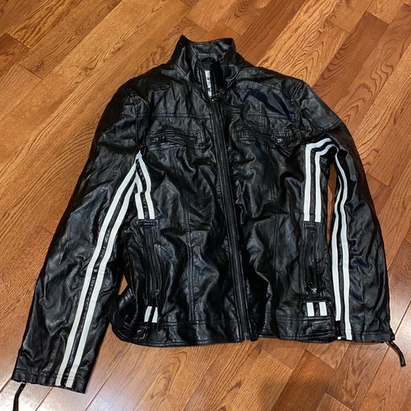 Redsquad men vegan leather  biker jacket L - Picture 9 of 10